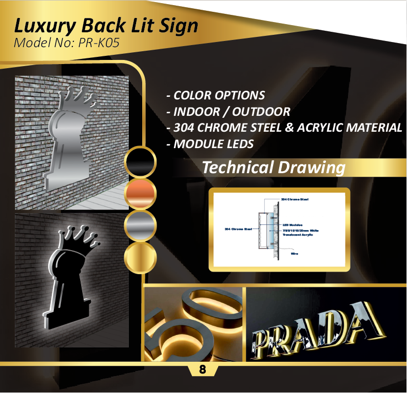 Luxury Back Lit Sign